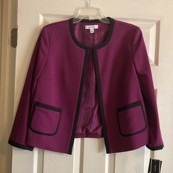 NWT Nine West Wild Plum Blazer, Size 8. Shell included. - Picture 5 of 15